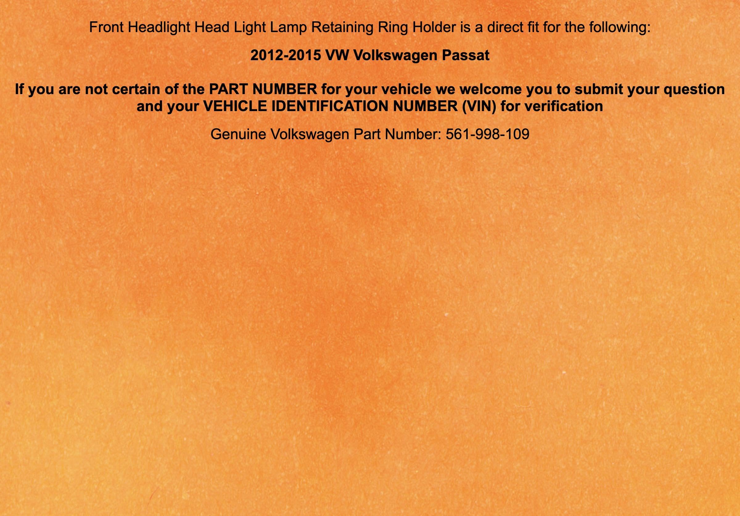 Amazon.com: OEM Front Headlight Head Light Lamp Retaining Ring  