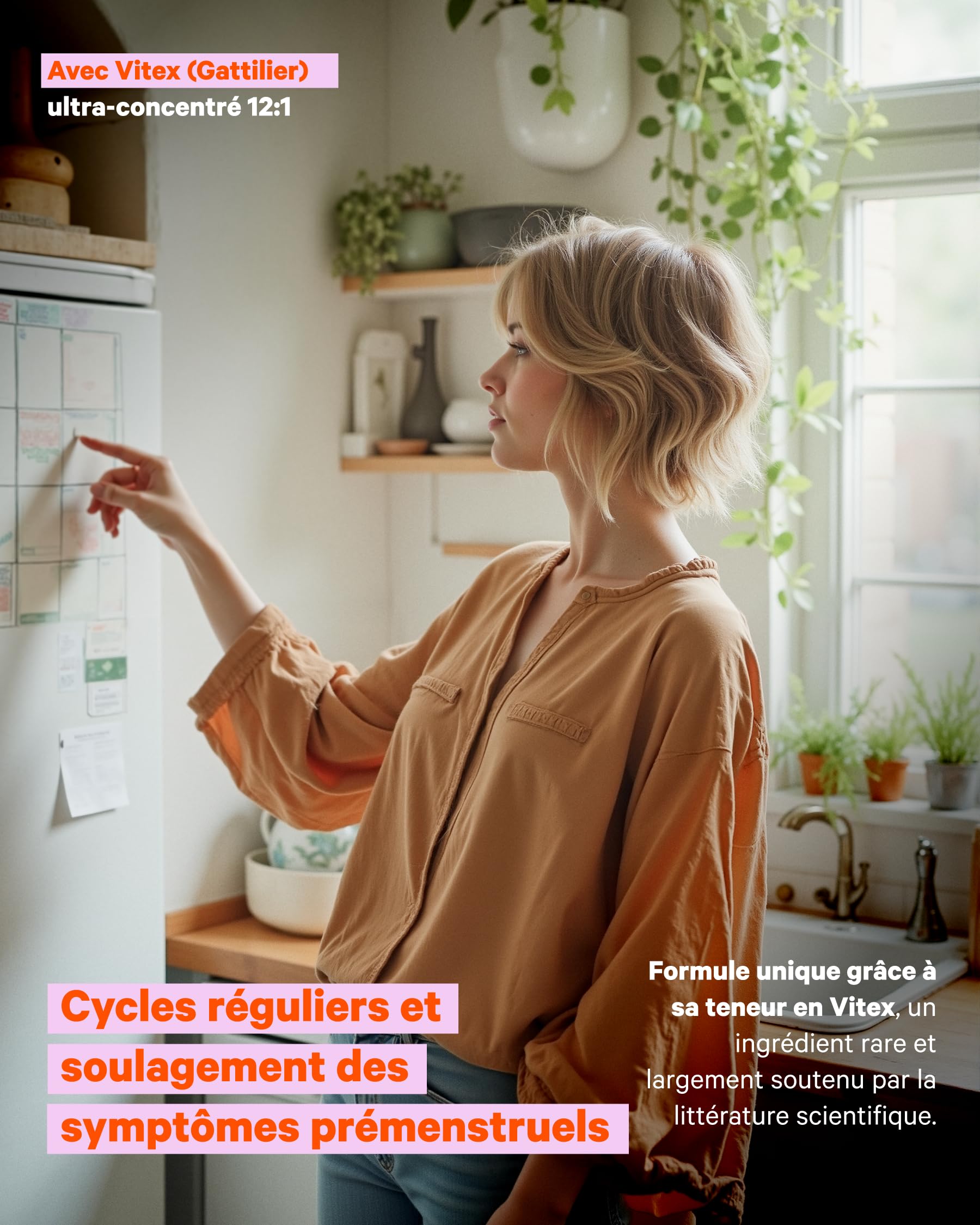 Complexe féminin Myo- et D-Chiro-Inositol avec Vitex (Gattilier), acide folique, vitamine D3, magnésium et zinc – Pour l’équilibre hormonal et le bien-être féminin – 180 gélules