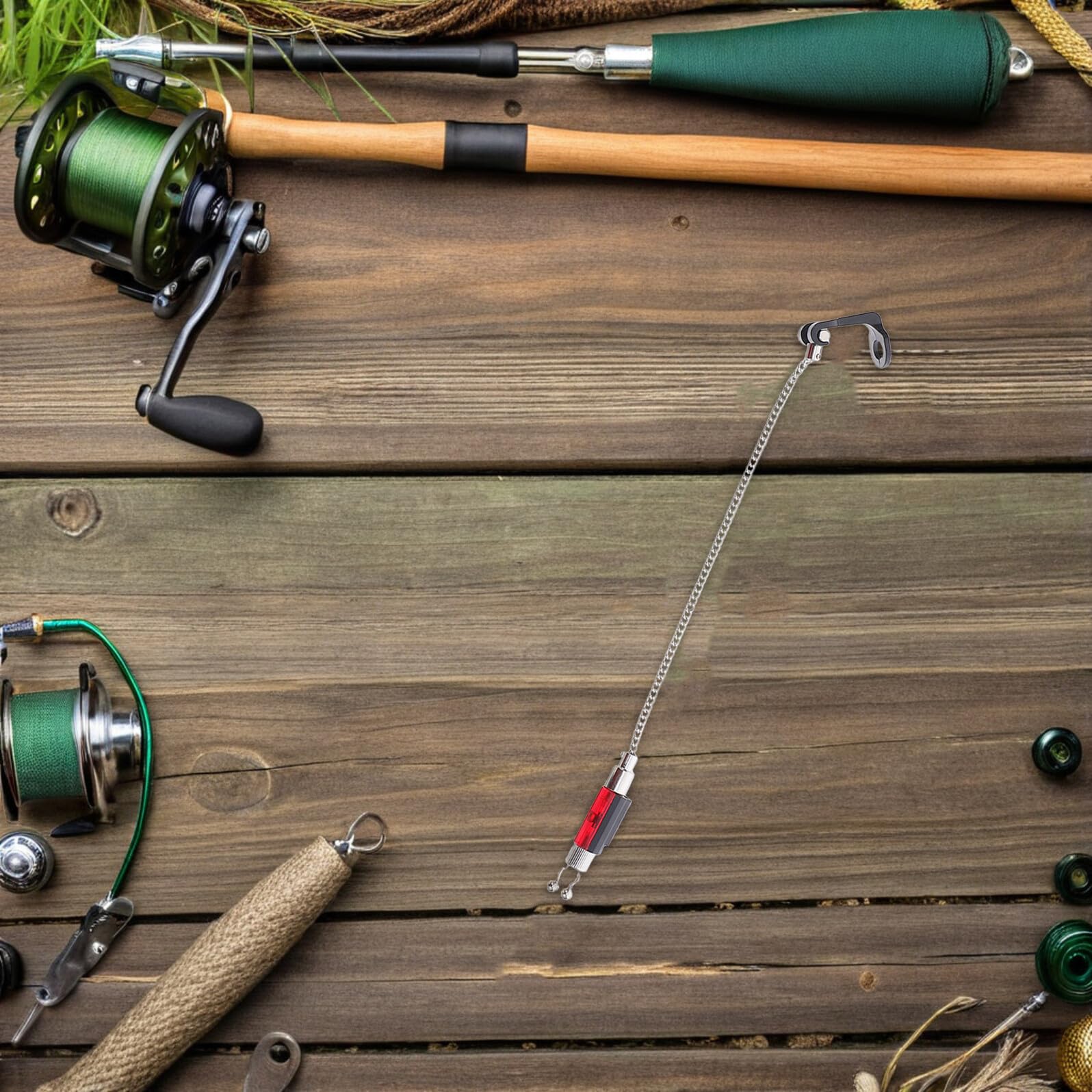 4 Pezzi Indicatori Allarme Pesca Senza Luce con Clip Swingers Tensionatori per Canna da Pesca Accessori Resistenti e Silenziosi per Pescatori da Fiume e Outdoor