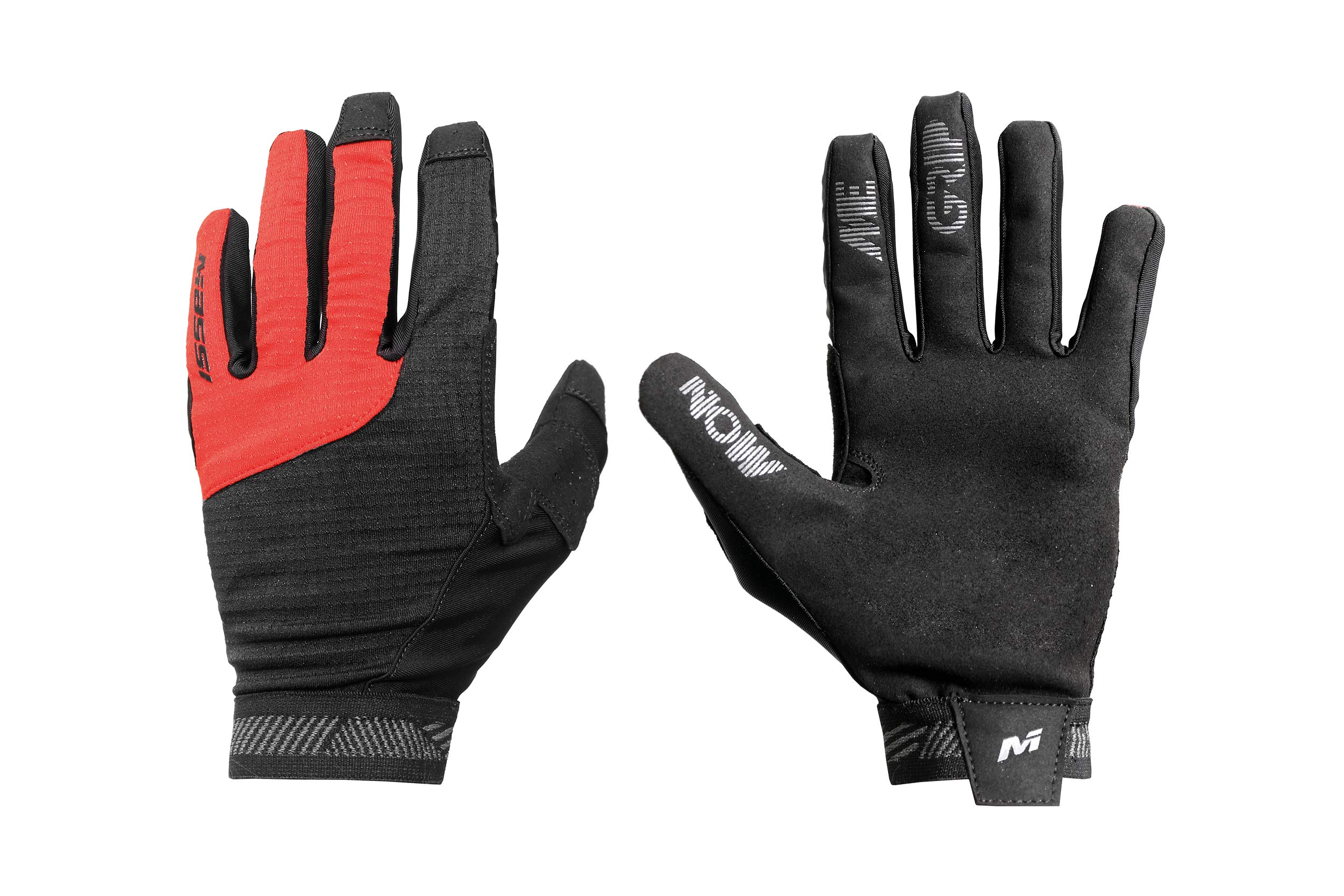 Massi Single Track Cycling Gloves, Adult Unisex, Blck/Red, XS