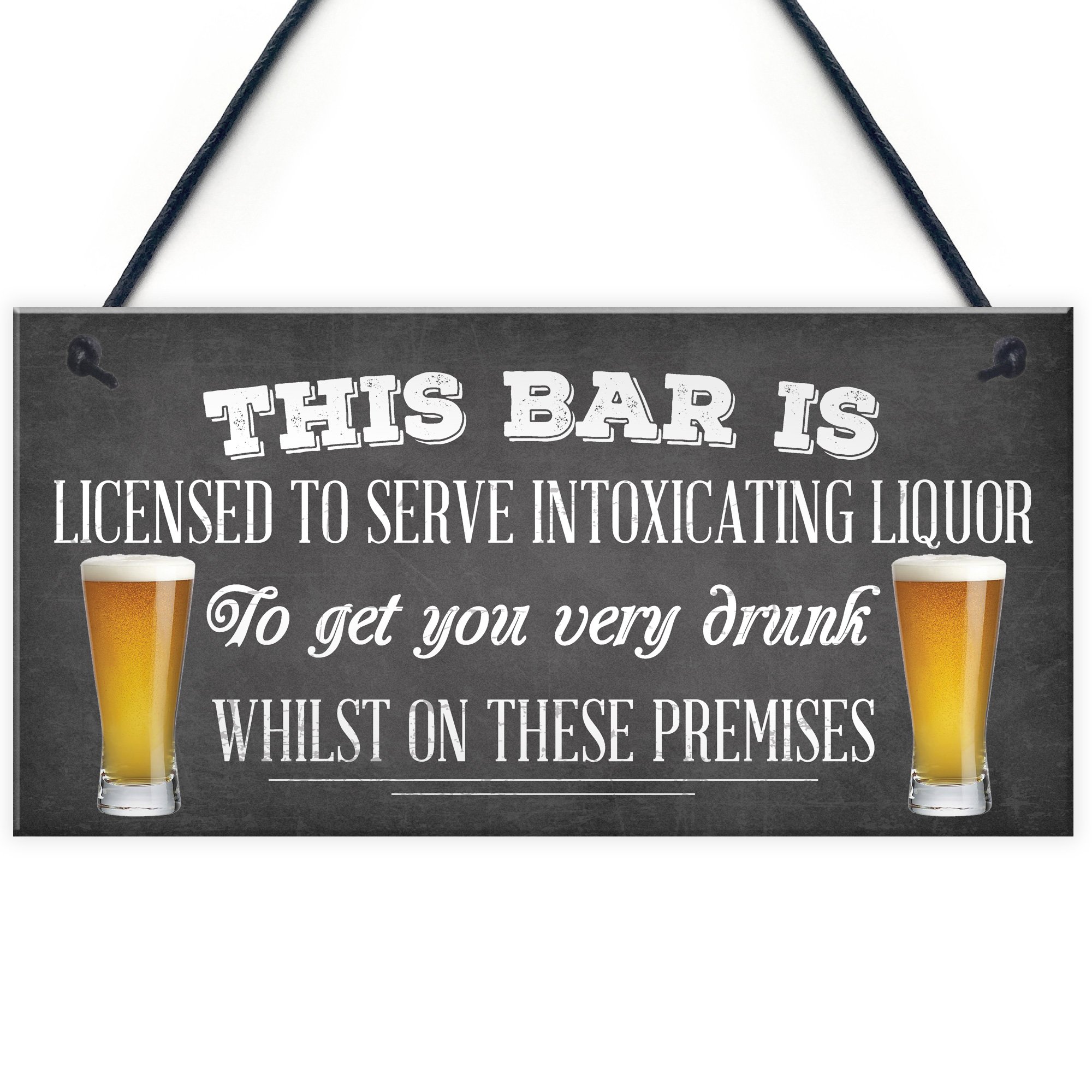 Red Ocean Pub Home Bar Licensee Hanging Sign Man Cave Plaque Shed BBQ Garden Sign Gift For Men