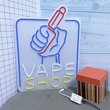 Vape Shop LED Neon Sign, Custom USB Powered Neon Lights Business Logo with  Switch, for Mall Vape Shop Wall Hanging Luminous  Decoration,19.7x15inch/50x38cm