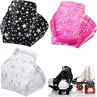 Vista 1 de SATINIOR 6 protectores de puntera de PVC para patines cuádruples, color negro, blanco y rosa, para protección de patines cuádruples