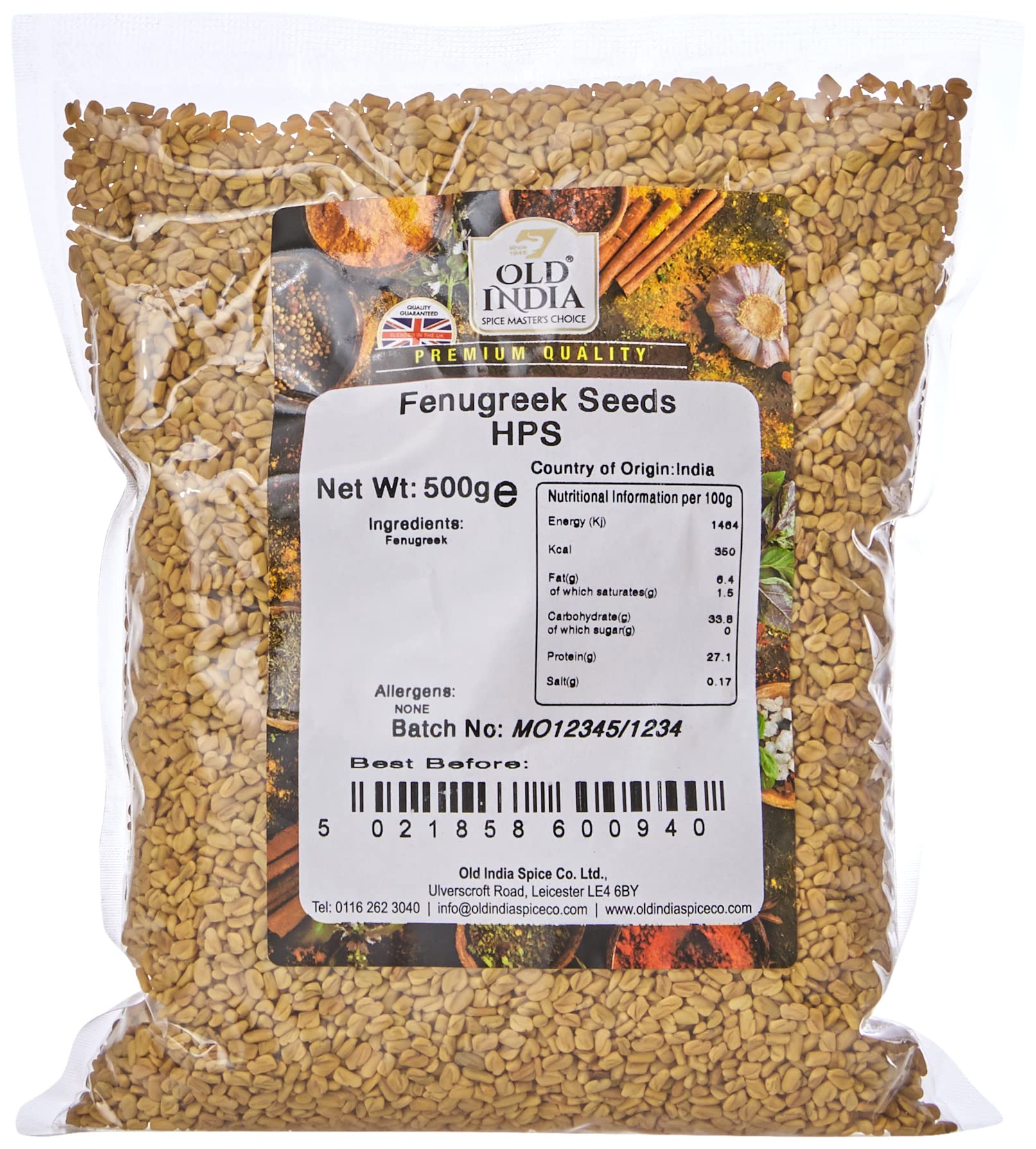 Old India Fenugreek Seeds HPS 500g