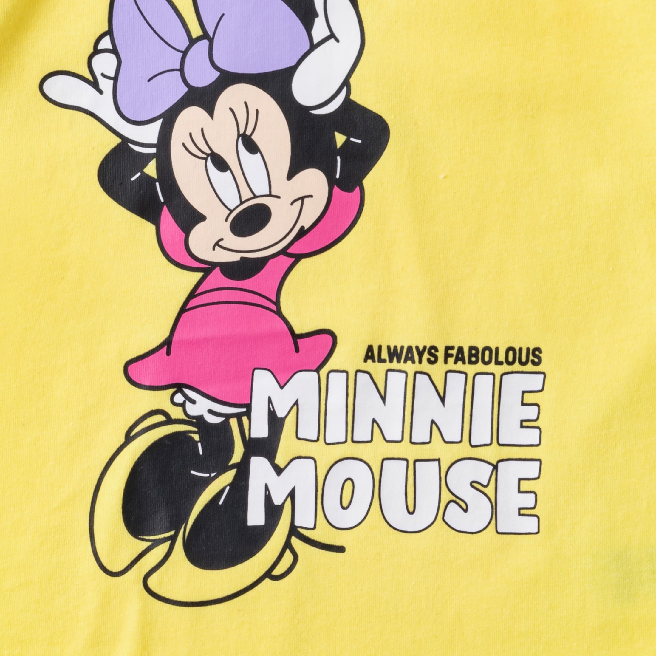 Disney Minnie Mouse - Conjunto de sudadera de 3 piezas, camiseta y pantalones cortos para niñas pequeñas y grandes