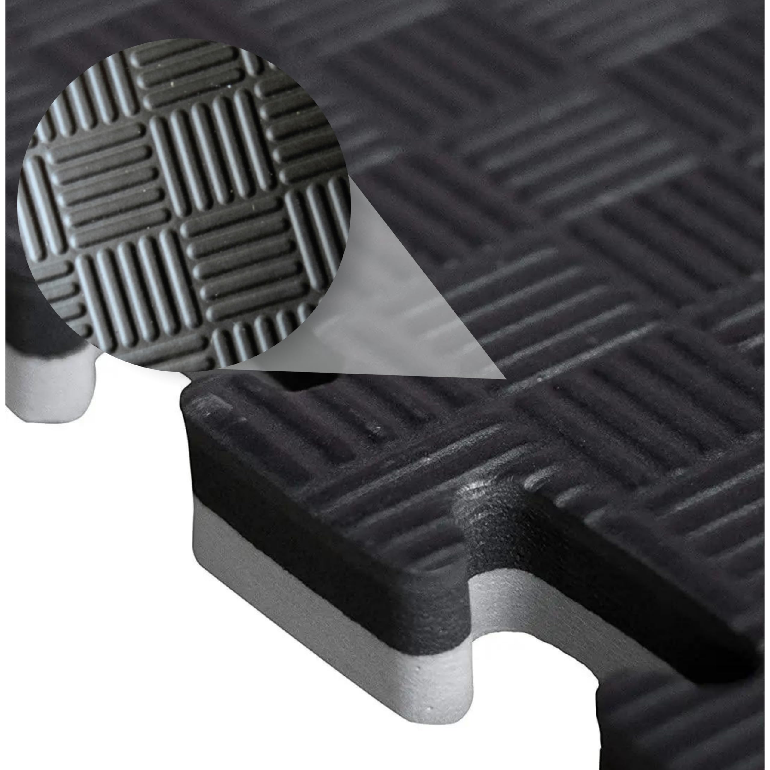 Tapis de sol en tatami pour salle de sport puzzle, épaisseur 4 cm, 1 dalle tatami 100x100 cm, Sol en Eva pour salle de sport, Sol anti-traumatisme (Noir/Gris)