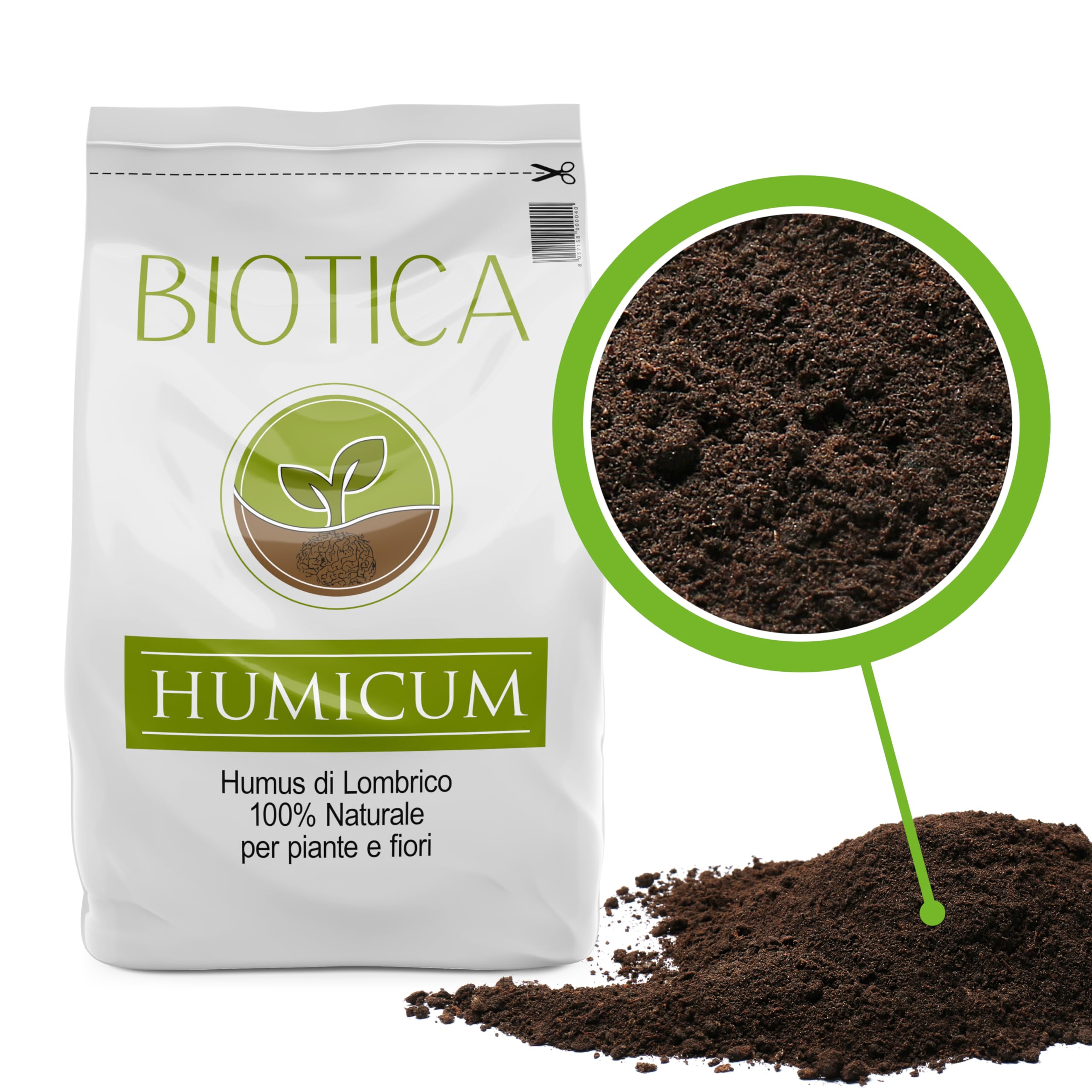 BIOTICA Humus di Lombrico HUMICUM - 250 Litri – Fertilizzante naturale, concime organico specifico per piante da orto e da frutto, ammendante selezionato da stallatico biologico maturo
