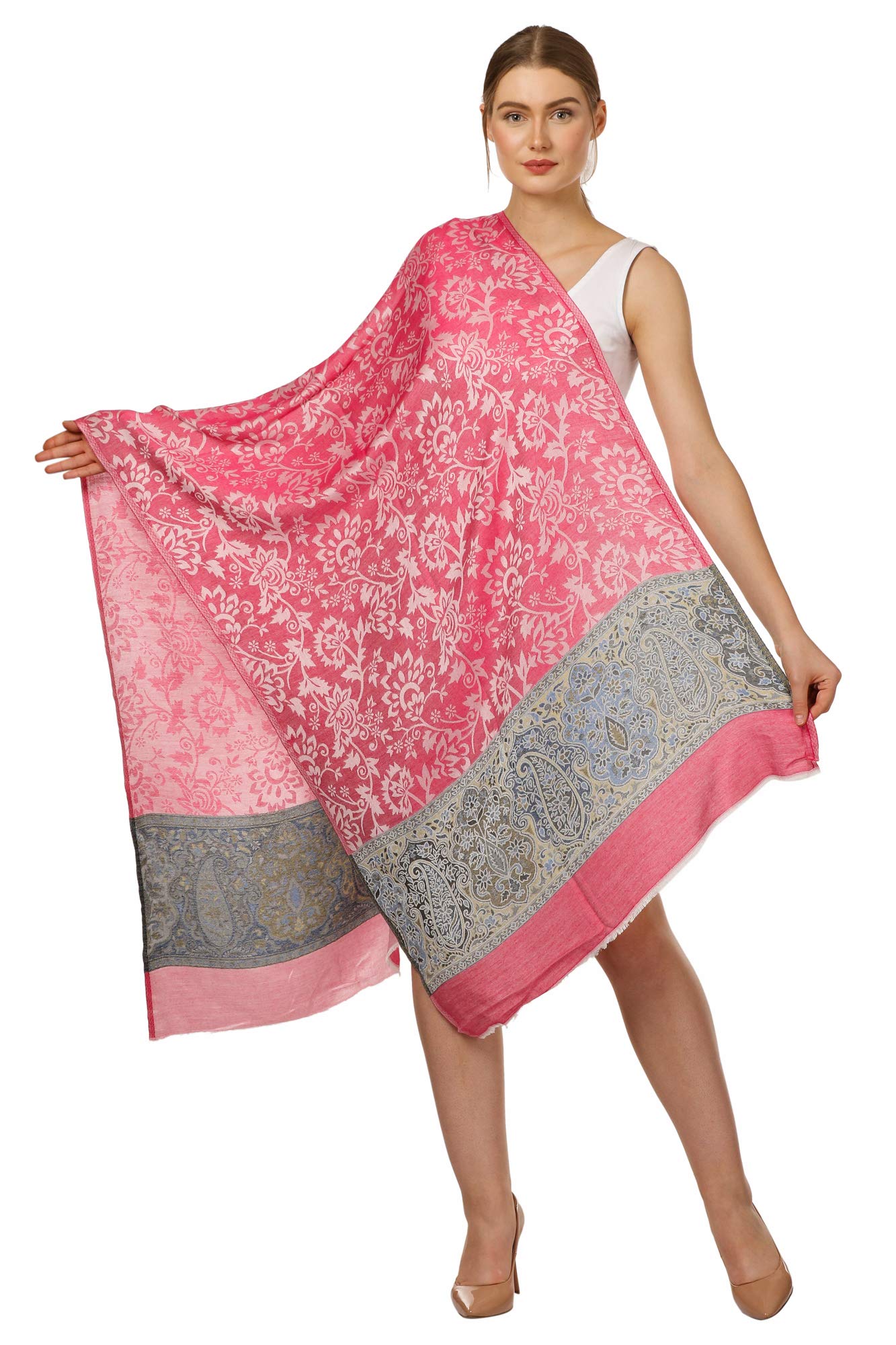 pashtush Women's Soft Bamboo Scarf, Casual Shawls, Stoles, Wraps (size 70 x 200 cm) (Aqua)-picture-52