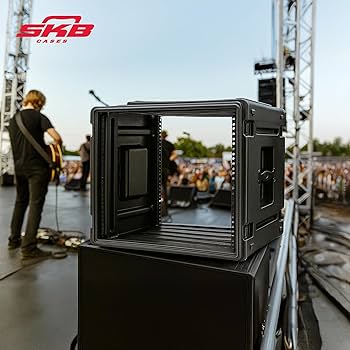 【状態良好】SKB 8U ラックケース ブラック SKB ( エスケービー ) R8UW ハンドル・キャスター付き 8Uラック