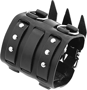 Amazon.com: HZMAN Men's Alloy Ring Genuine Leather Bracelet