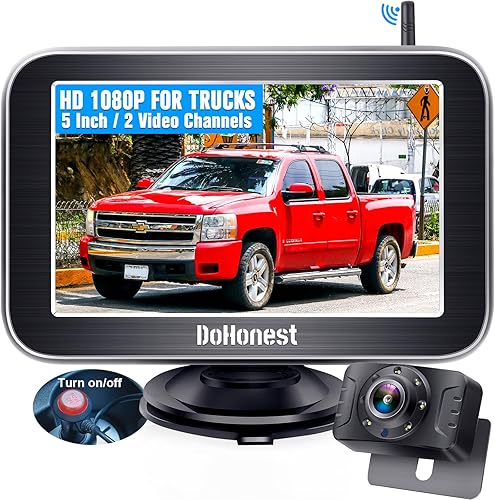 Cámara de respaldo inalámbrica HD 1080P 5 sistema de monitor de pantalla dividida para camión automóvil caravana pequeño RV Bluetooth cámara de disponible en Yaxa Colombia
