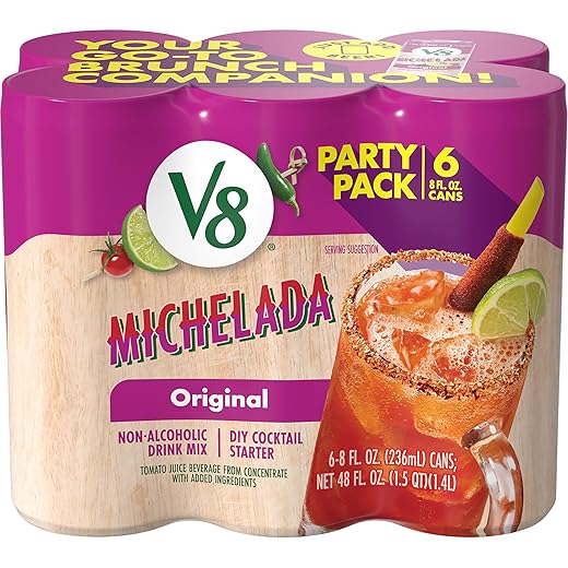 V8 Michelada Non-Alcoholic Drink Mix, 8 fl oz (6 Pack)