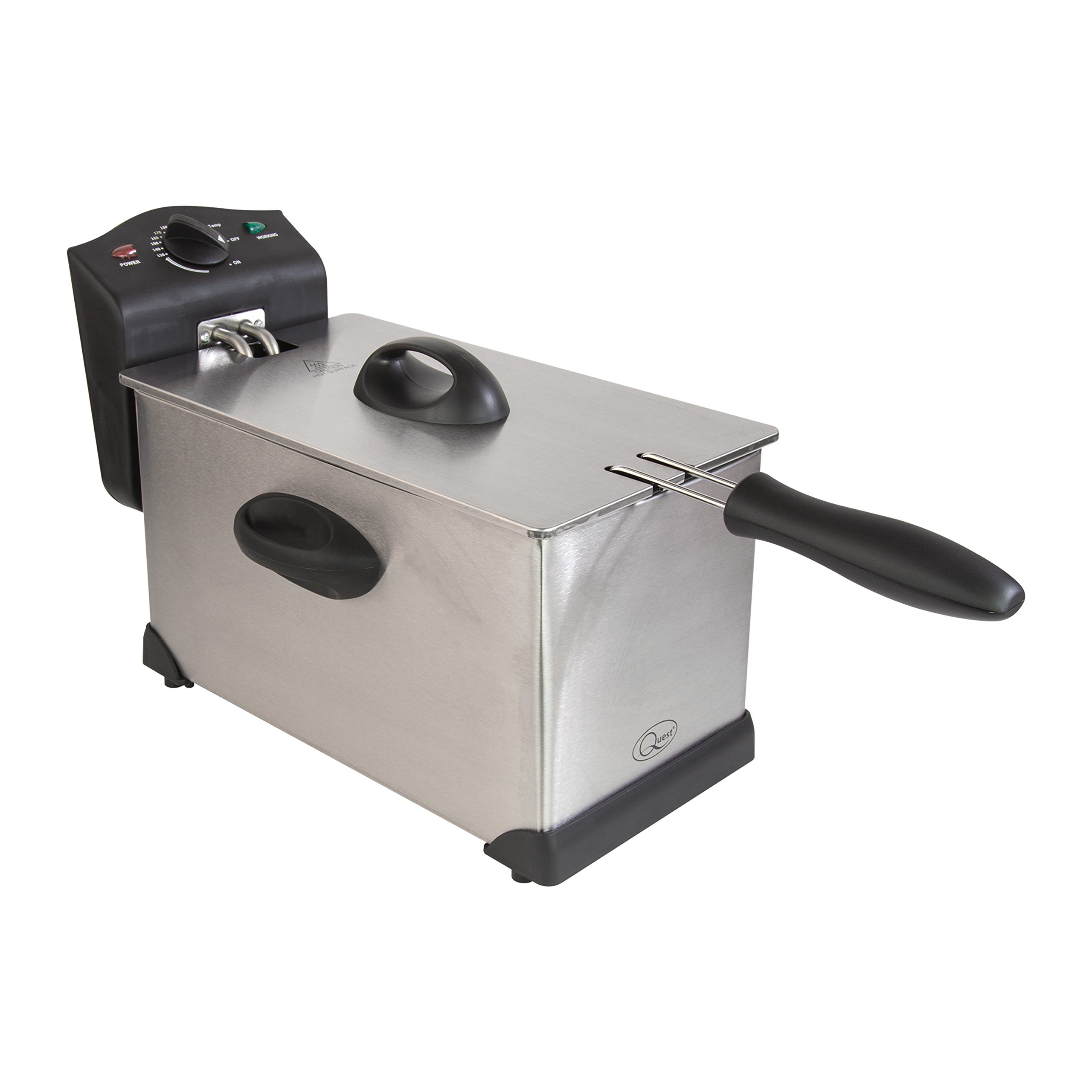 Quest 35140 3 Litre Stainless Steel Deep Fat Fryer / 130190°C
