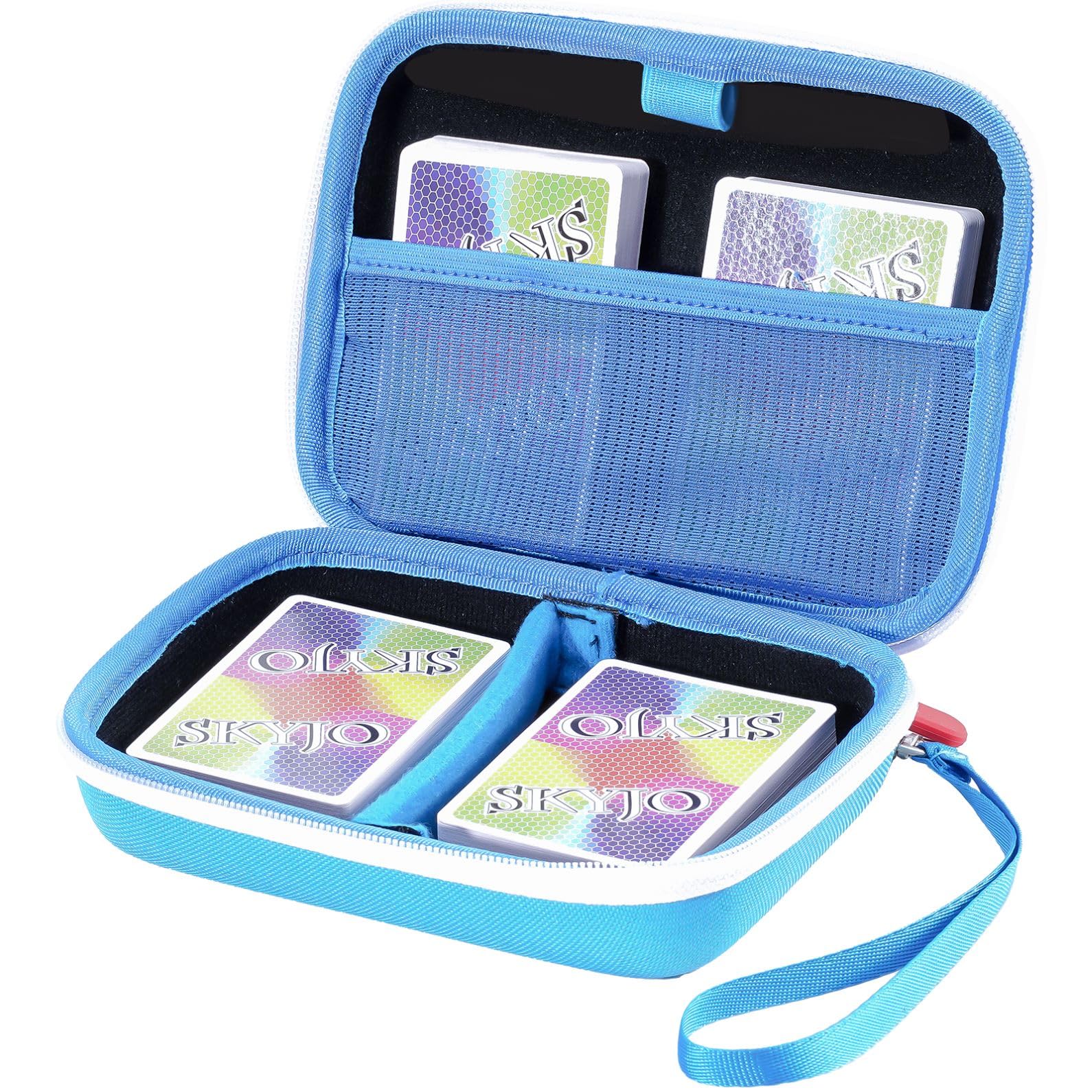 ProCase Hard Playing Card Game Carrying Case, Holds 300+ Cards -Blue | Travel Storage Box, Compatible with UNO, Five Crowns, SKYJO, PlayMonster and More Card Games, Case Only
