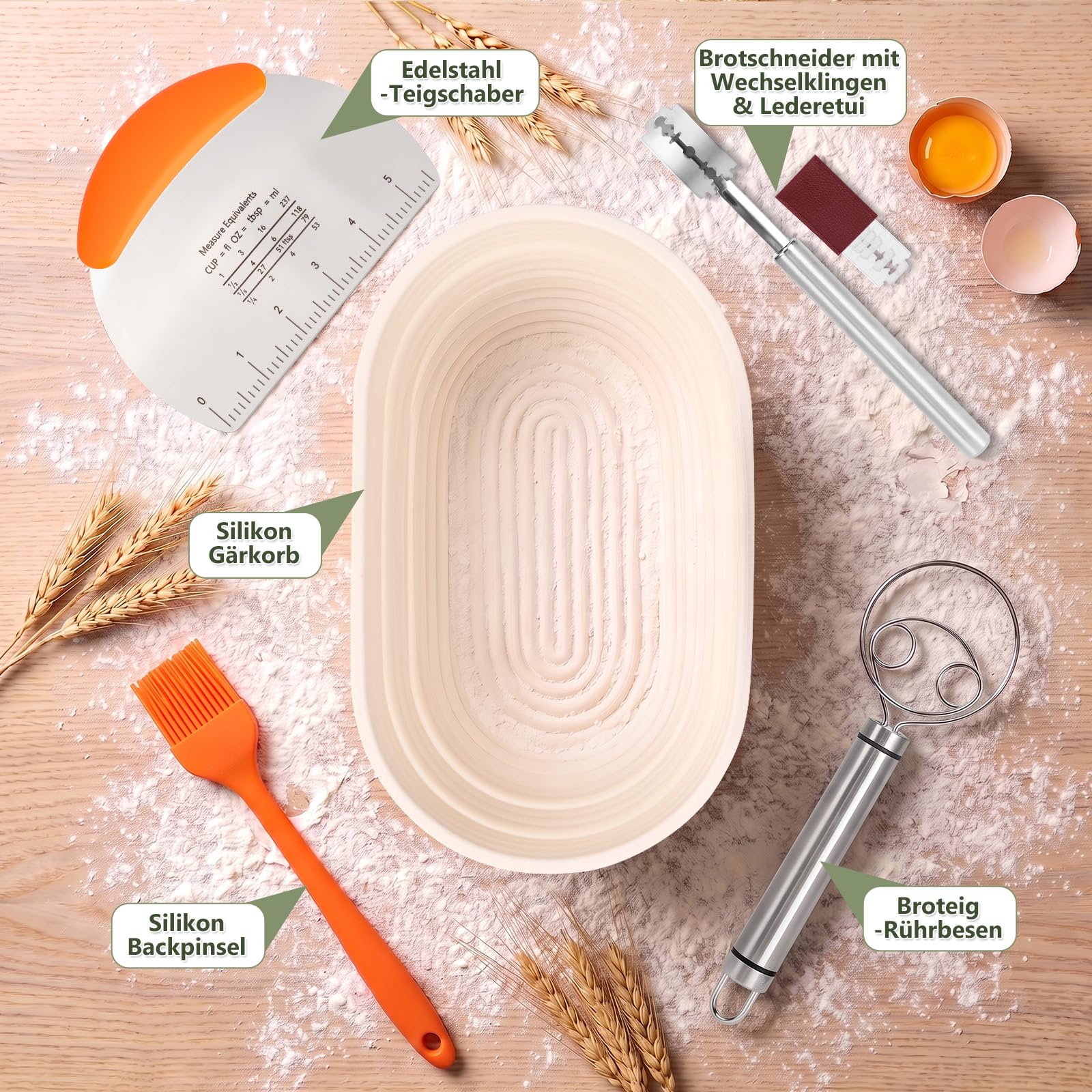 Gusseisen Topf Brot Backen 35cm, Robuste Brotbackform mit Deckel, Gusseisentopf Brotform, Idealer Brottopf Toastbrot Backform