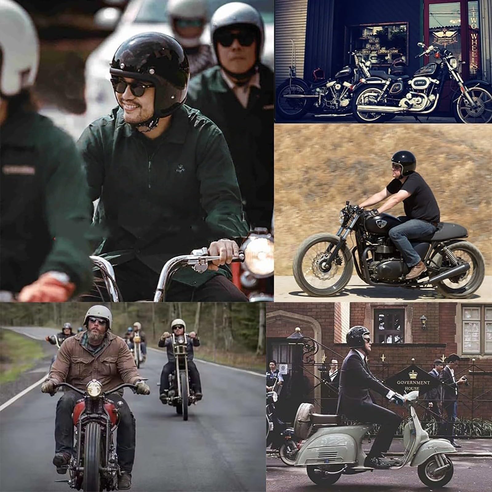 Casco Da Moto Jet Stile Vintage, Omologato ECE, In Fibra Di Carbonio, Leggero, Con Visiera Parasole E Interno Rimovibile.