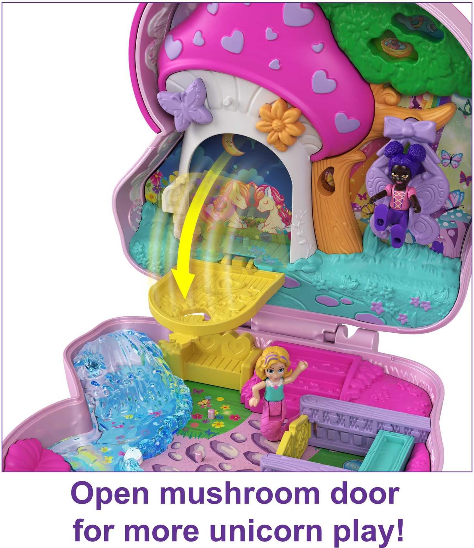 Polly Pocket - Coffret transformable Chat, avec mini-poupée, figurine