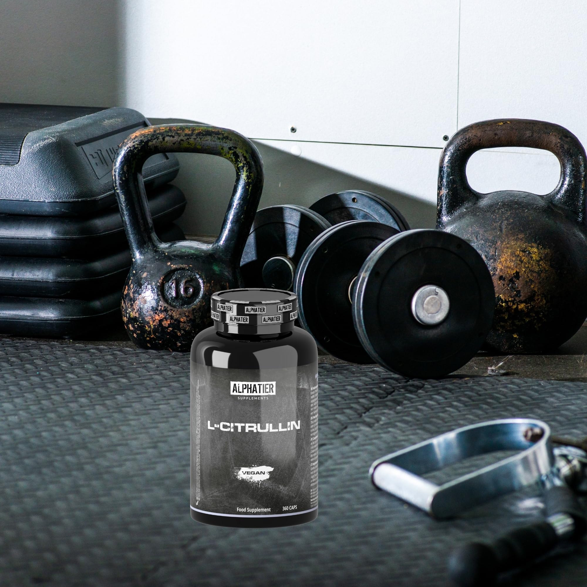 Alphatier L-Citrullina Malato Caps - 360 Capsule alto Dosaggio + Vegane - L-Citruline Malate DL 2:1 - Fitness Bodybuilding - senza Stearato di Magnesio o Additivi