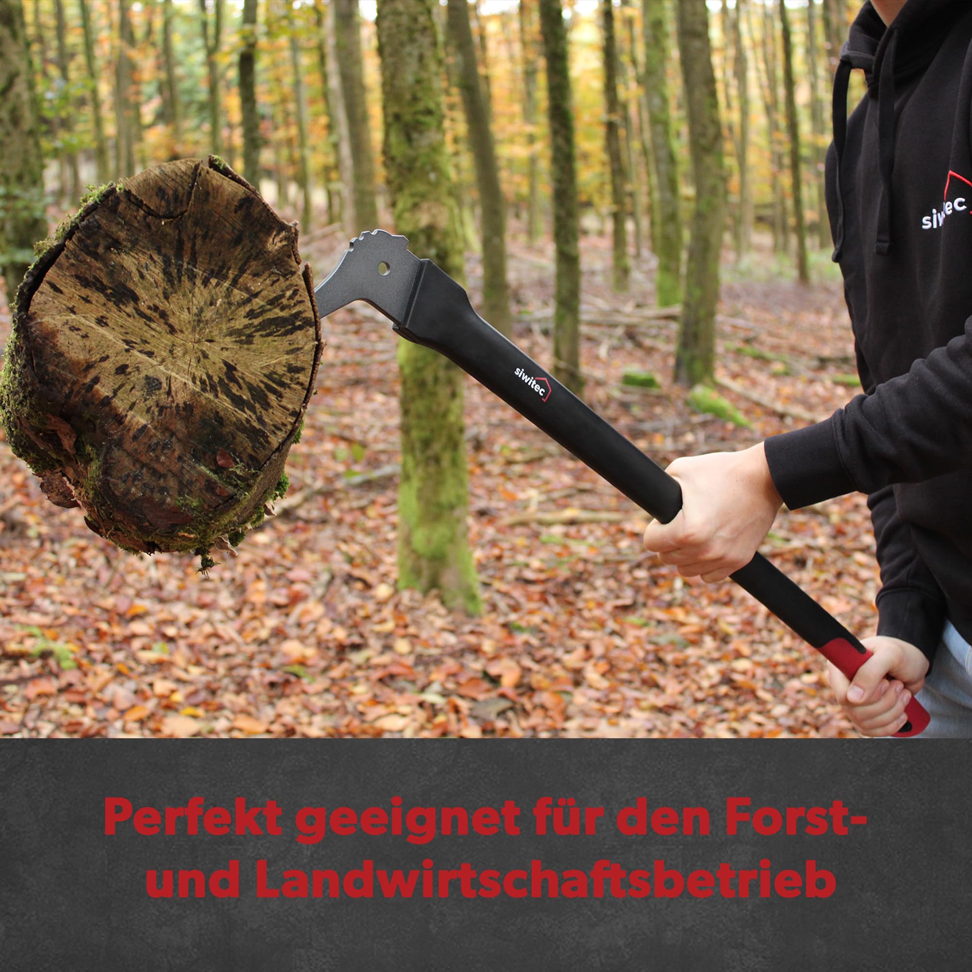 siwitec Handsappie 41 cm, Sappie Greifer, Astschlepper mit hakenförmiger Klinge, ergonomisches Forstwerkzeug, robuster Holzgreifer für effiziente Forstarbeit und Holzbearbeitung