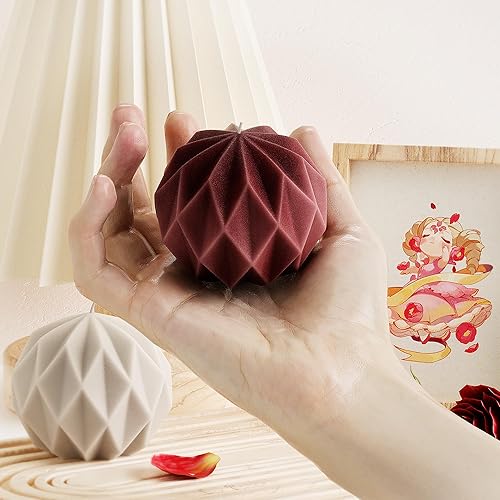 Miniatura 3 de Molde de bola de diamante, molde de vela de bola, molde de fundición de resina en forma de diamante, moldes de silicona para velas para decoración