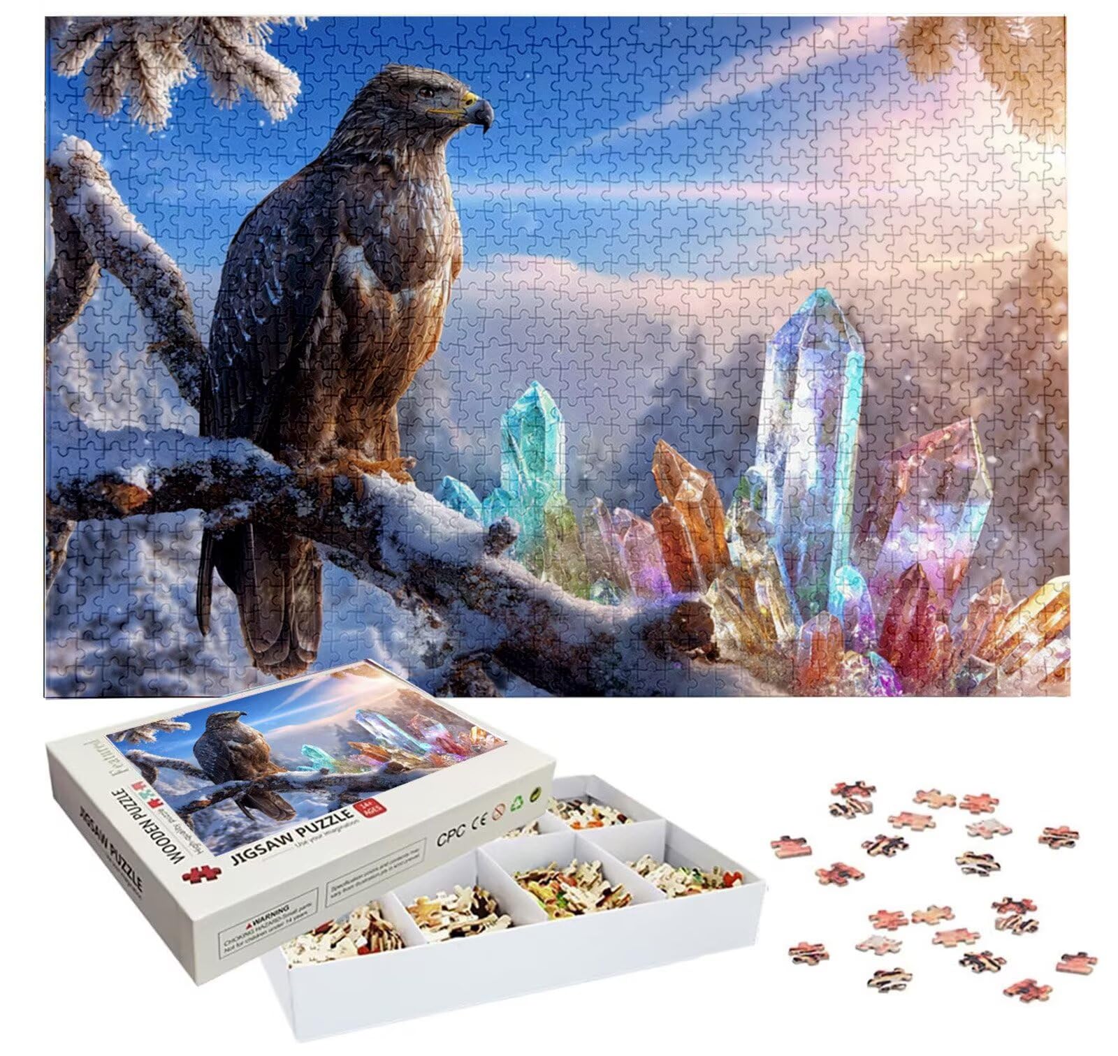 Puzzle 4000 Piezas Pájaro, Puzzle Paisaje con Caja para Adultos, 141x87 cm, DIY 4000 Piezas Rompecabezas Madera para Adultos, Rompecabezas Desafiante para Decoracion Hogar y Pared, Regalo Mujer H-2438