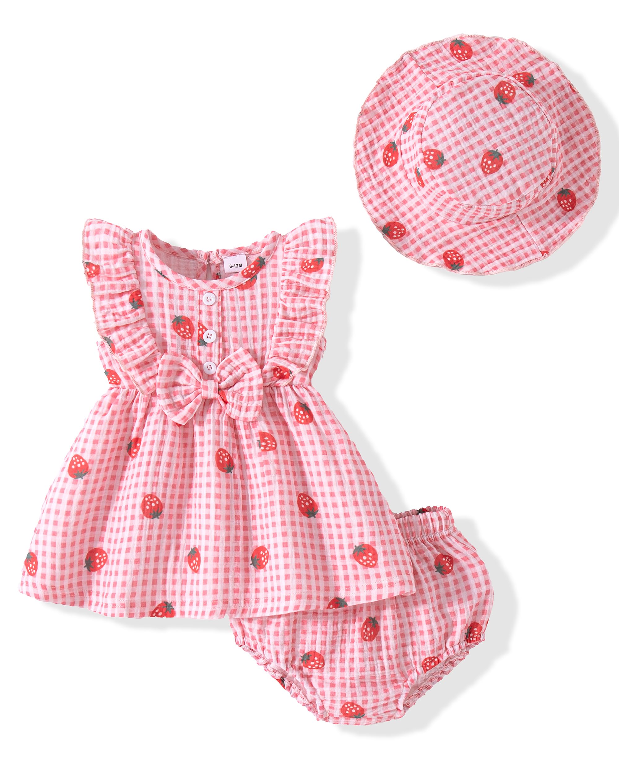 Vibebox Baby Girl Dresses Toddler Summer Princess Dress Clothes 0-18 Months