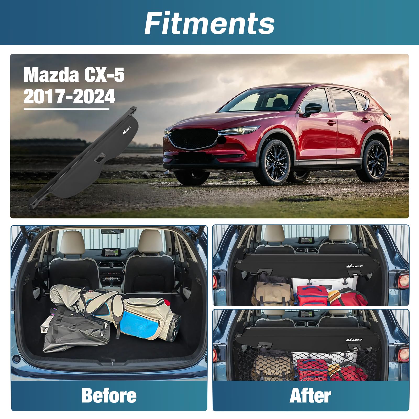 Aazon.co: TSLDRV Cargo Cover For Honda CR-V 2023 2024 2025 Retractable Trunk Security Cover