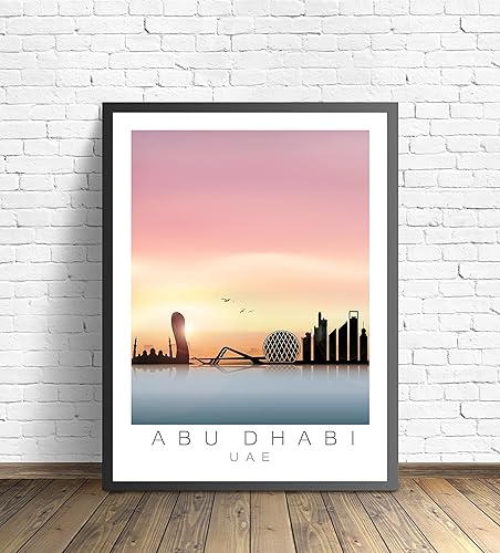 Póster de Abu Dhabi  Impresión de los EAU  Póster de viaje
