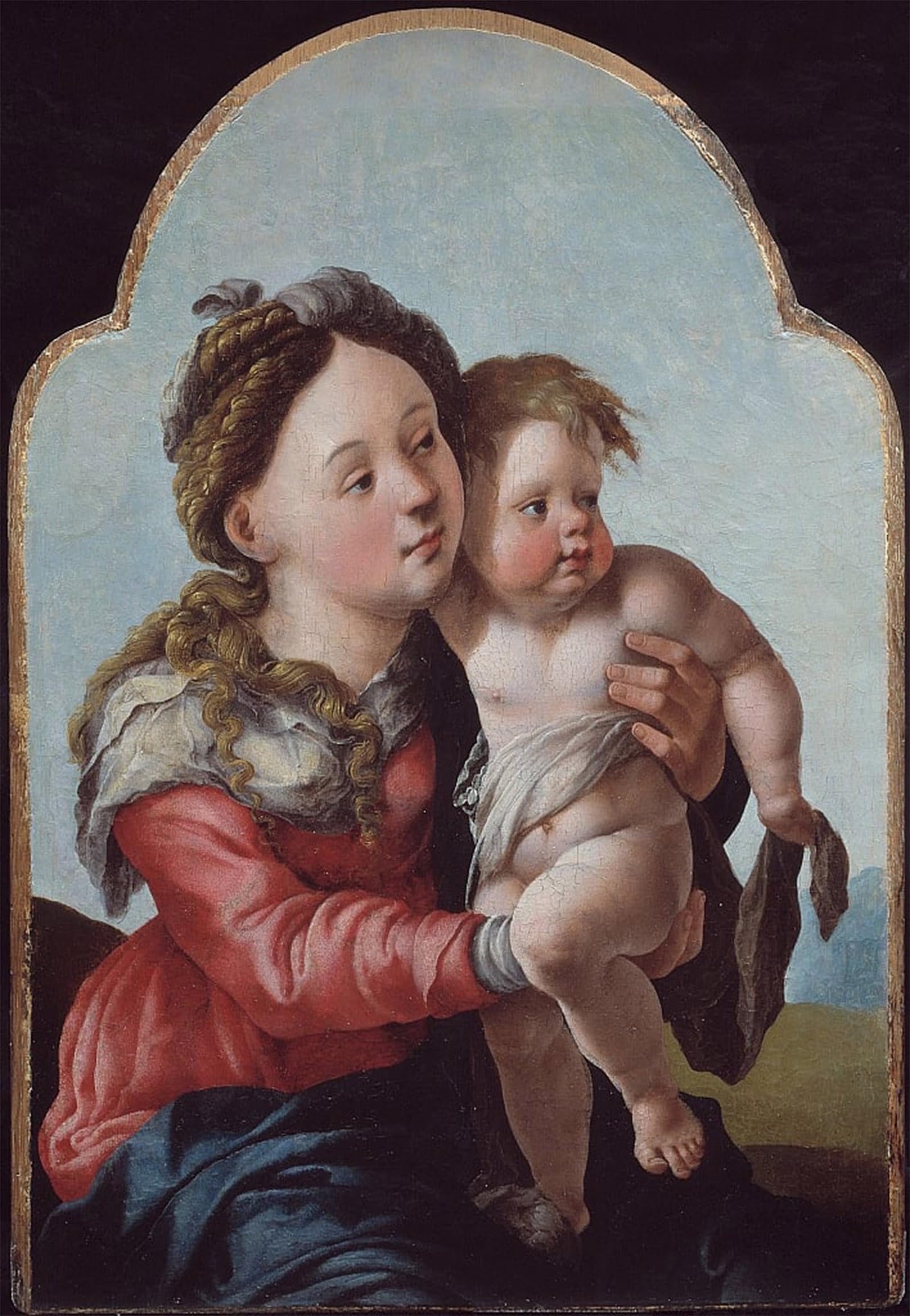 POSTERIIk Famous Modern Artwork Art Mural Lady and Child by Jan Van Scorel Oil Paintings Pictures for Home Decor 60x90cm