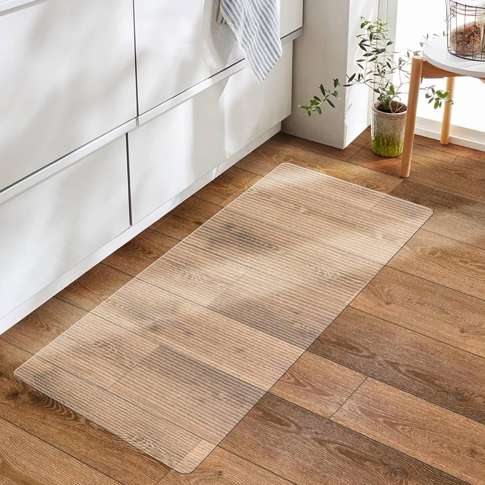 Amazon | キッチンマット PVC 45×120cm 厚さ1.5mm 透明マット