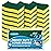 HOMEXCEL Sponges Kitchen 24pcs Heavy Duty for Dishes, Yellow Scrub Cleaning Sponge for Non-Coated Cookware, Dishes, Pots, Pans, Dual Sided Dish Sponge for Kitchen, Household, Bathroom