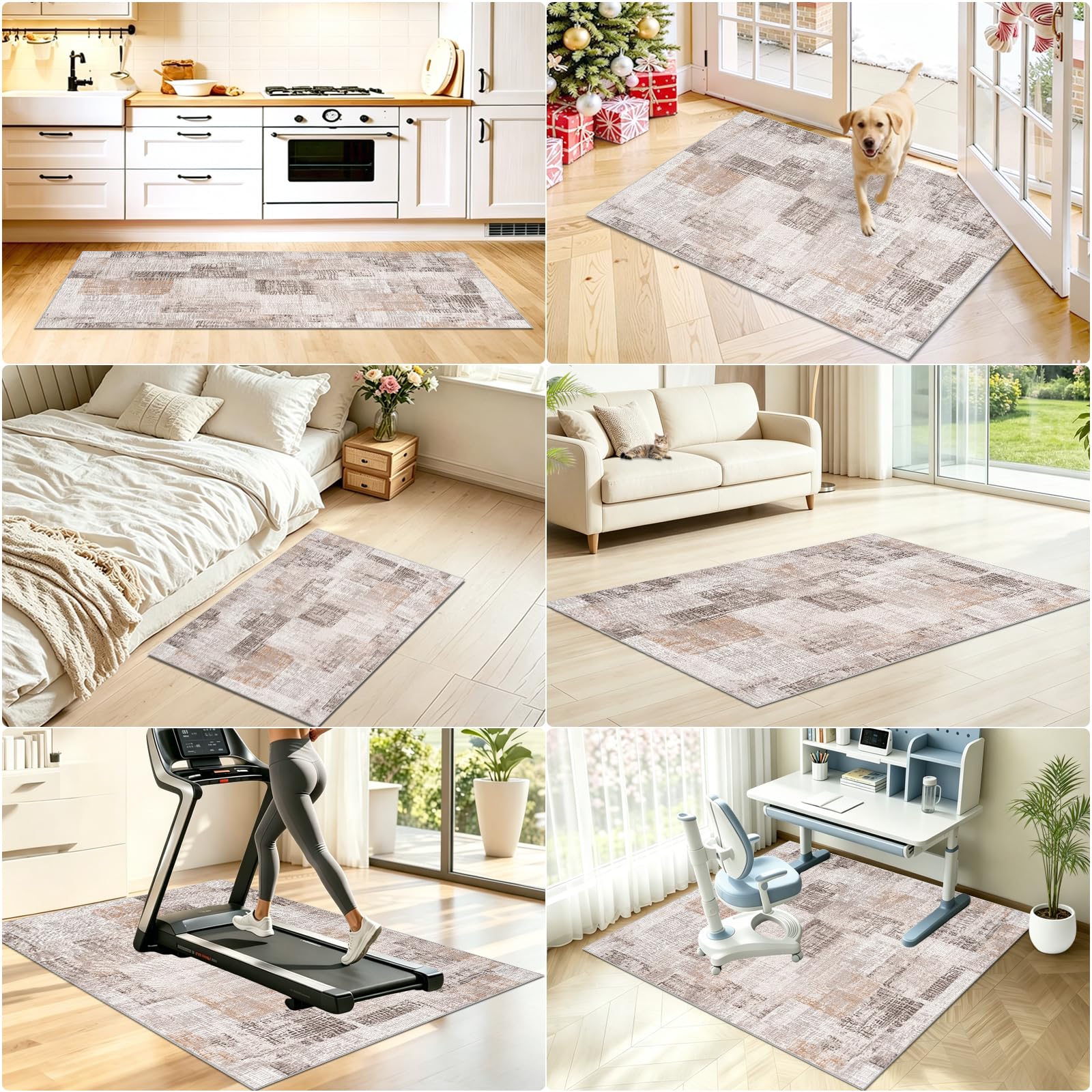 Alfombra Protectora Suelo Silla Ruedas, Alfombra Antideslizante para Sillas de Oficina, Protector de Suelos de Madera, Alfombra Pequeña para Suelos de Oficinas y Estudios 140x190cm