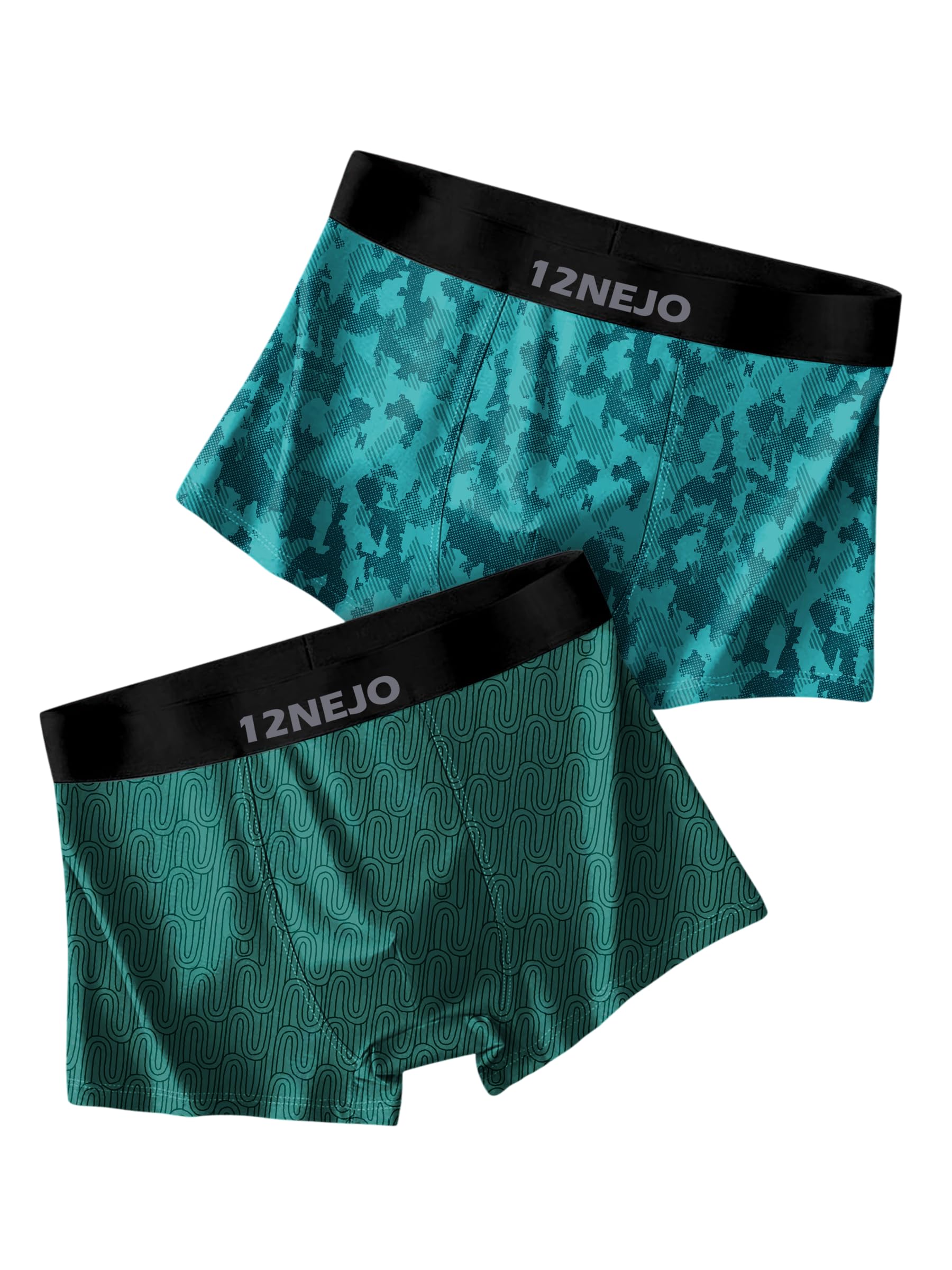 12nejo Men’s Printed Cooling Ice Silk Trunks | Pack of 2 Printed Boxer Briefs | Ultra Soft Breathable Moisture Control Innerwear-picture-21
