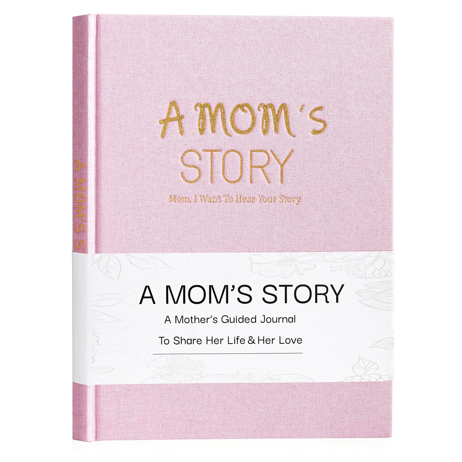 Artmag Mom's Life Story Journal Family Keepsake Book Linen Hardcover for Mom to Share Her Memories, with 250+ Prompt Questions Book Gift for Birthday