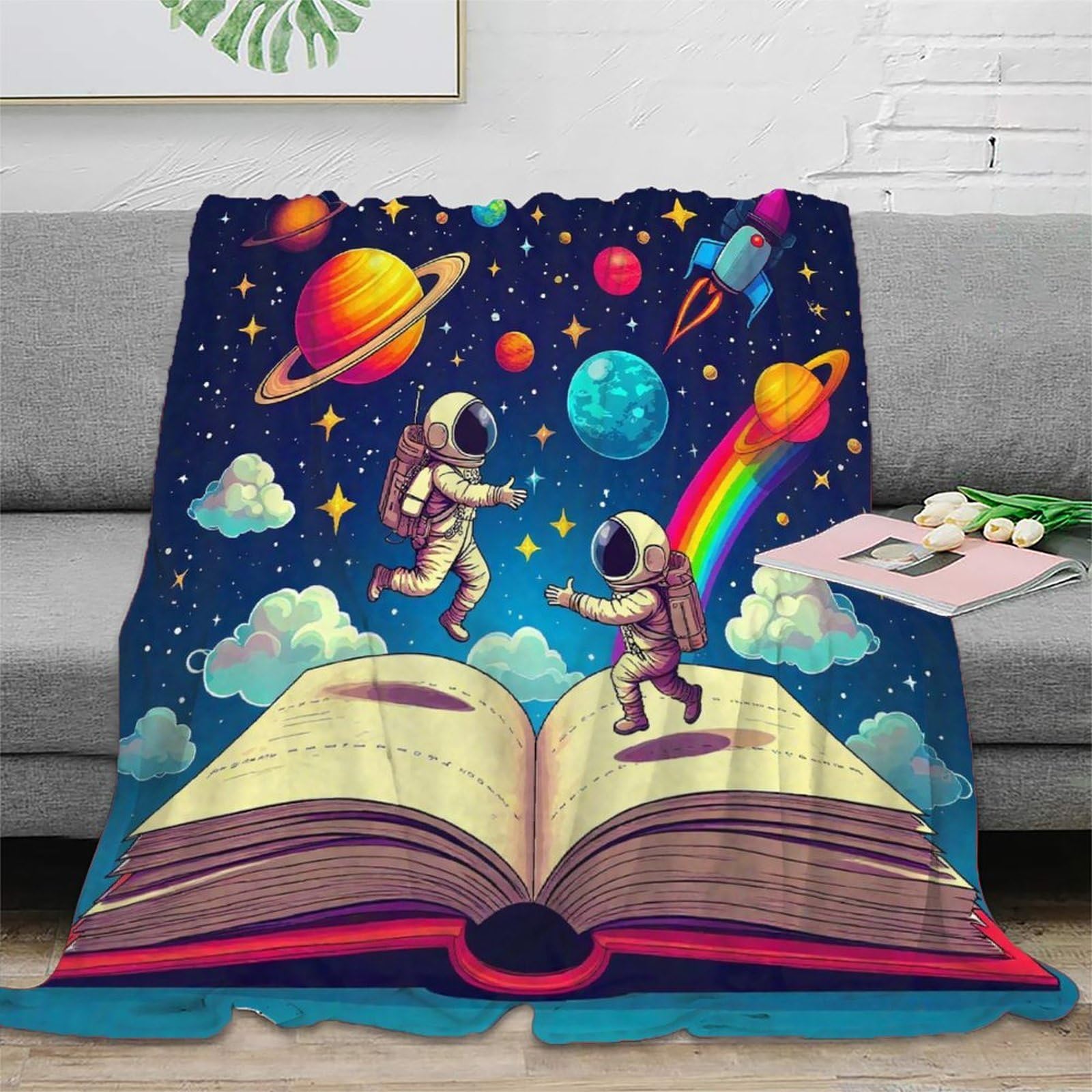 Couverture astronaute 3D microfibre : cadeau idéal pour passionné espace