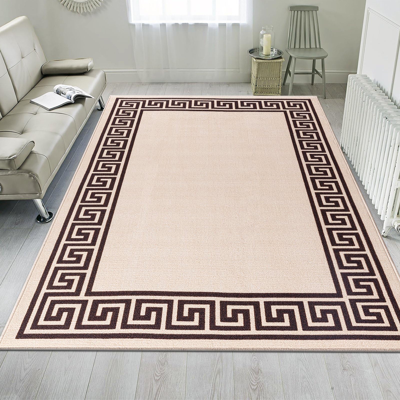 renoazul® Carpet Runners for Hallways Non-Slip Long & Wide Heavy-Duty Plain | 80 x 300 cm Super Absorbent Indoor Stair Carpet and Kitchen Anti-slip Floor Mats - Greeky Rug - Grey & Black — view 107