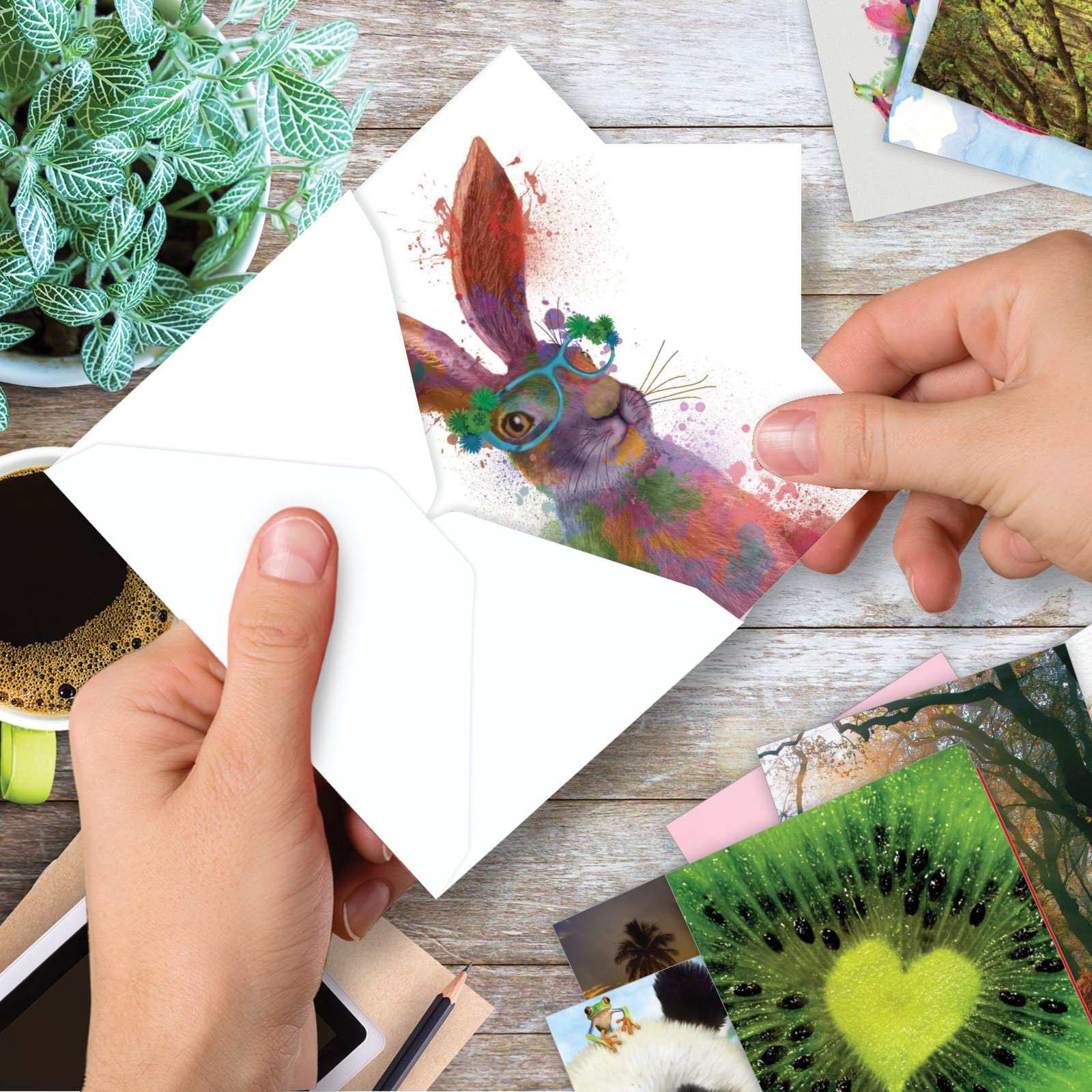 The Best Card Company - Lot de 36 cartes assorties de 10,2 x 13,5 cm avec enveloppes (36 motifs, 1 chaque), carte de gratitude en vrac – Many Smiles AM7754TYG-B1x36