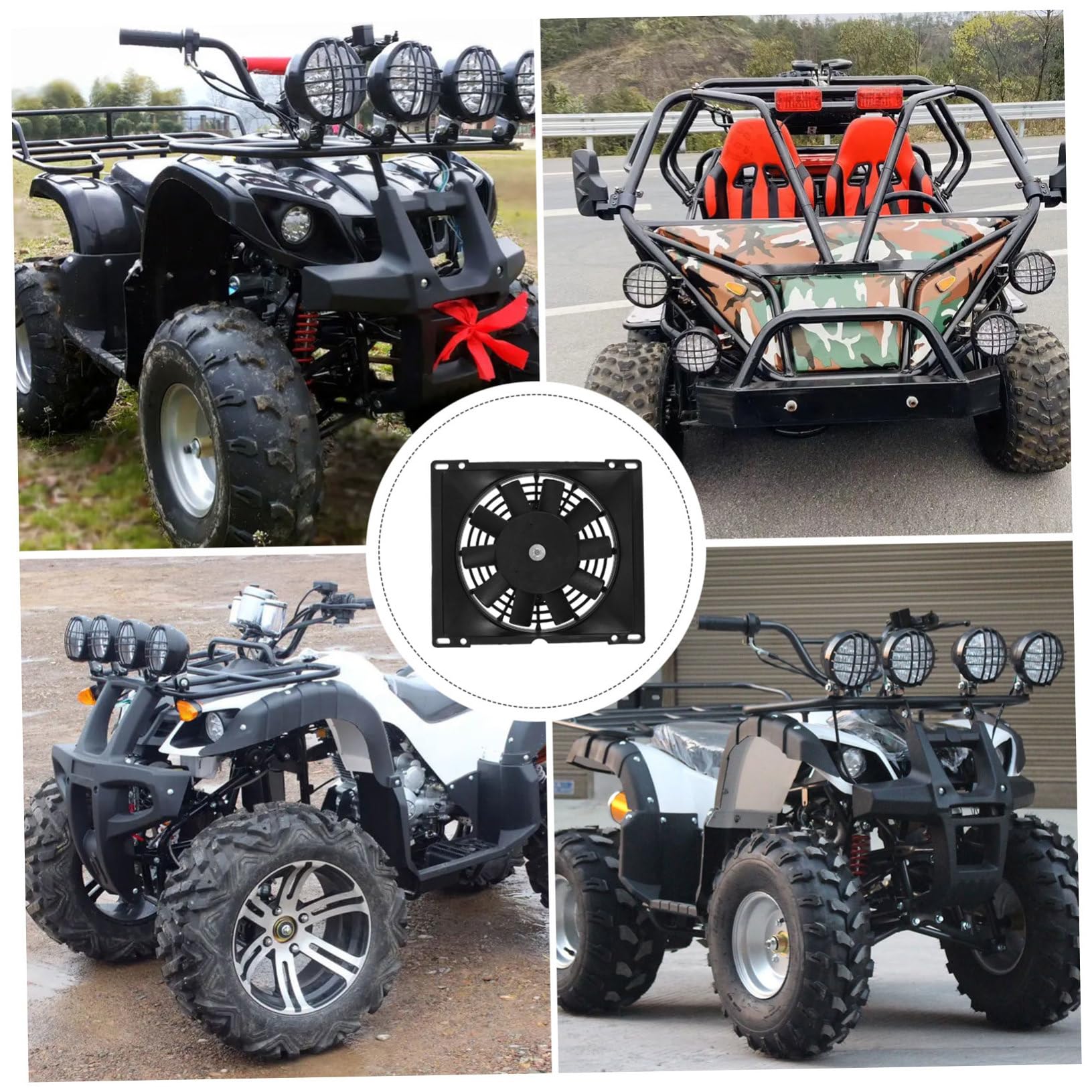 iplusmile 250cc Ventola Di Raffreddamento Elettrica Per Radiatore Olio Compatibile Atv e Moto Da Cross Di Raffreddamento Per Motori Accessori Di Ricambio Per Veicoli Da Motocross