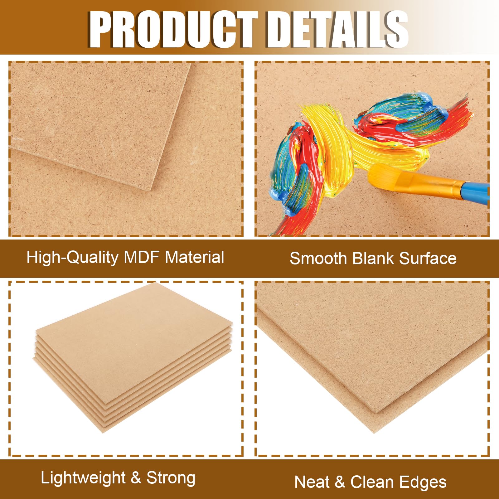 15 unidades A3 MDF, 420 x 300 x 4 mm, tablero de madera contrachapada DIN A3, placas de madera contrachapada para manualidades, madera contrachapada de álamo de 4 mm, tablero de fibra de