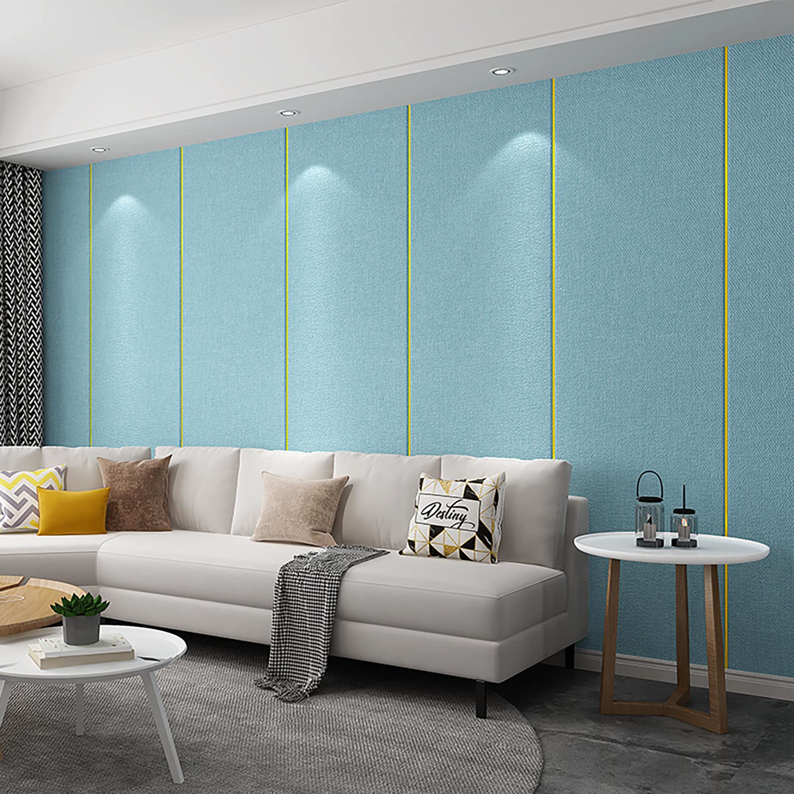 Acoustic Wall Coverings Peel And Stick Soundproof Wall Panels - Linen ...