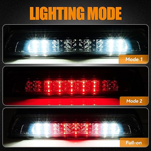 Miniatura 71 de Tercera tercera luz de freno para Chevy Silverado 1999-2006/GMC Sierra 1500 2500 3500HD, 2007 Silverado/Sierra Classic Modelo LED Time Tunnel