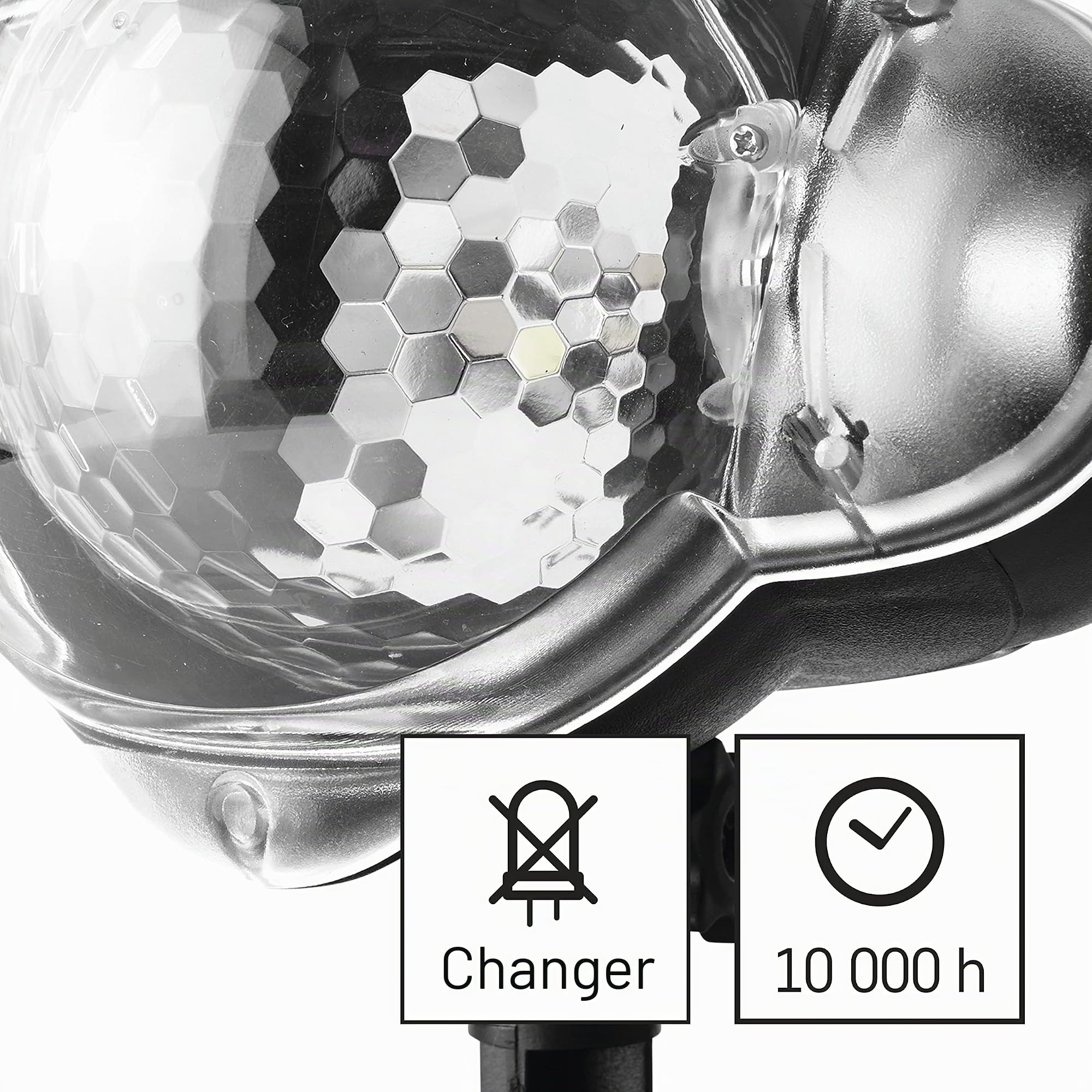 EMOS Projecteur LED étoiles, étoiles blanches et jaunes, éclairage mural efficace, projection de façade, mur et mur, IP44, éclairage de Noël pour extérieur et intérieur, câble de 3 m