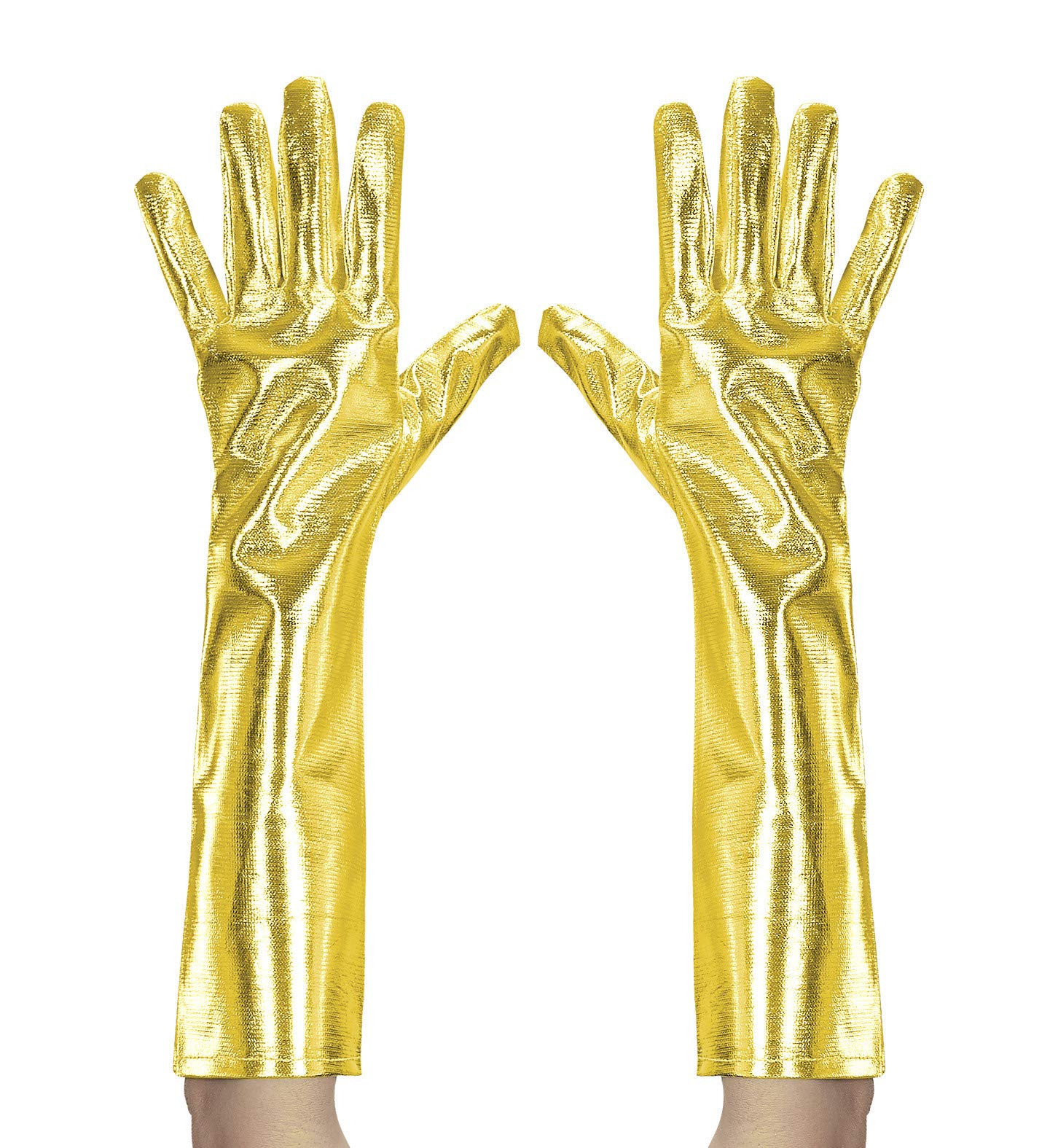 Metallic Gold/Silver Lace Lycra & Neon Gloves for Fancy Dress Costumes  Accessory