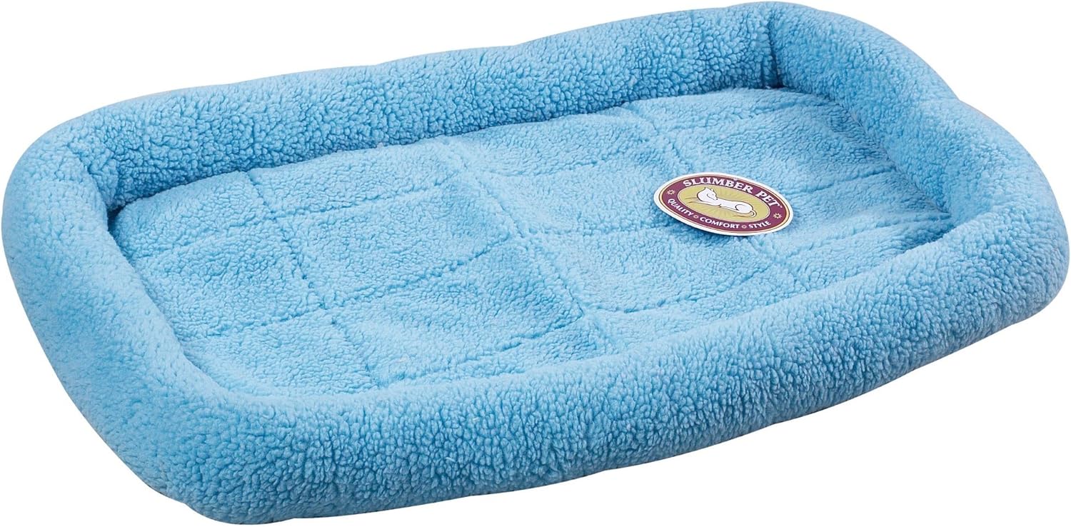 Slumber Pet Sherpa Crate Beds Comfortable BumperStyle Beds for Dogs