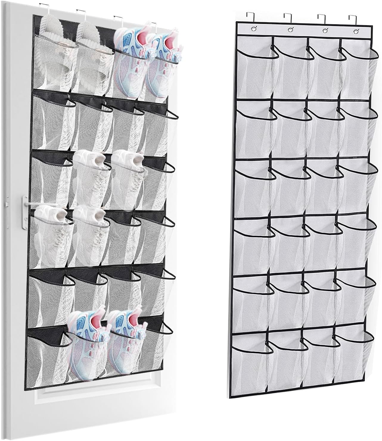 Omevett 2pcs Over Door Storage Organiser Hanging Shoe Storage Over the