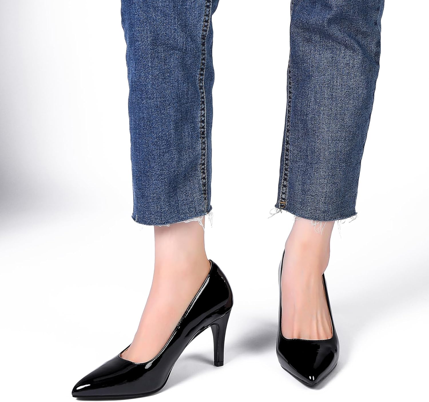 Women's Closed Toe Heels Dress Pointed Toe Pump Shoes - Image 3