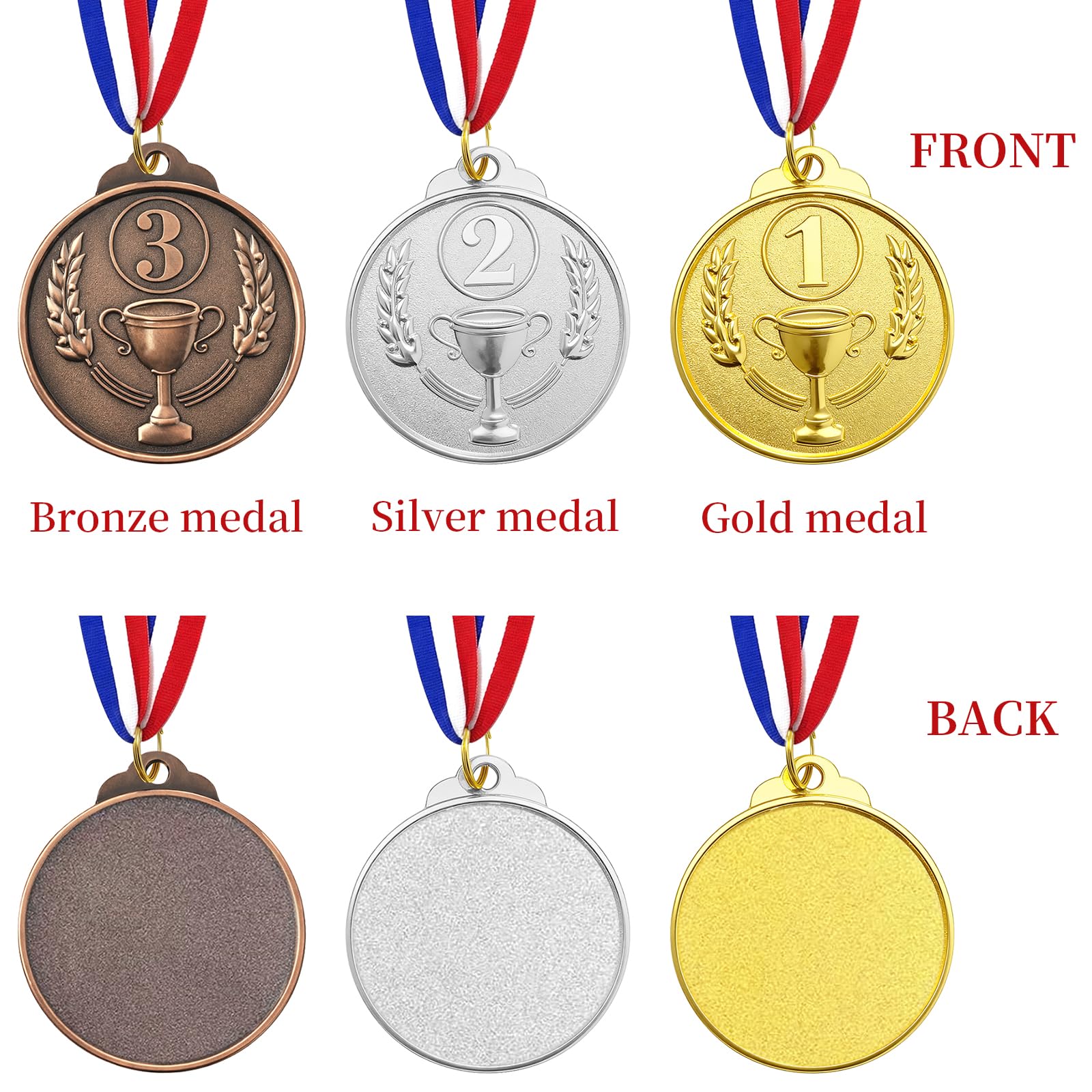 12 Pezzi Medaglie Premiazioni, Medaglie in Metallo Adatto Tutti Tipi Eventi Sportivi, Gare Spelling (Stile B)