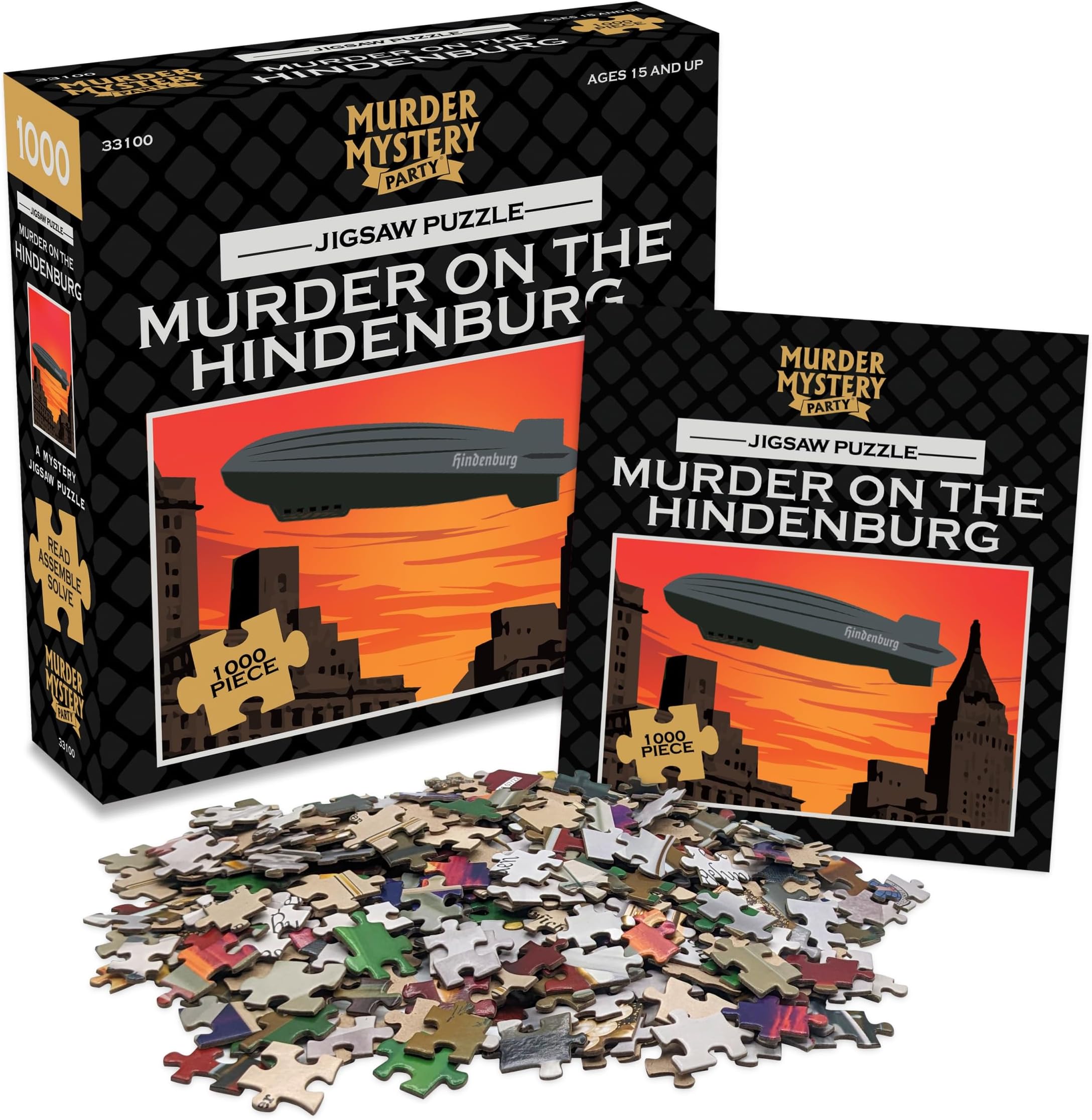 Classic Mystery Jigsaw Puzzle, Murder on The Hindenburg, 1,000 Piece Jigsaw Puzzle
