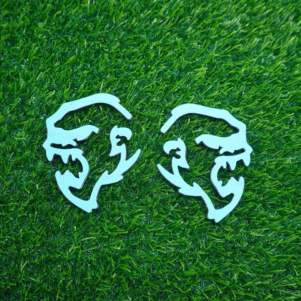 2Pc Gorilla Emblems 3D Badge Decal Sticker Fit for Universal Car Truck Motorcycles (Black Red)