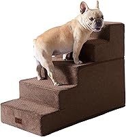 Vista 49 de EHEYCIGA Escaleras para perros pequeños de 16.5" de altura, escalones de 3 peldaños extra anchos para perros para sofá y silla, escalones
